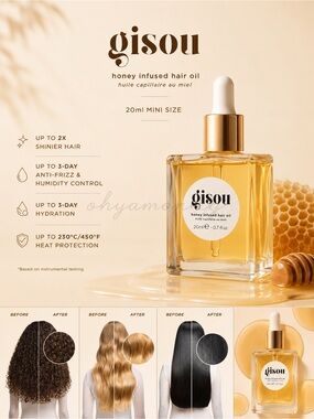 Gisou Honey Infused Hair Oil 20ml Mini Size